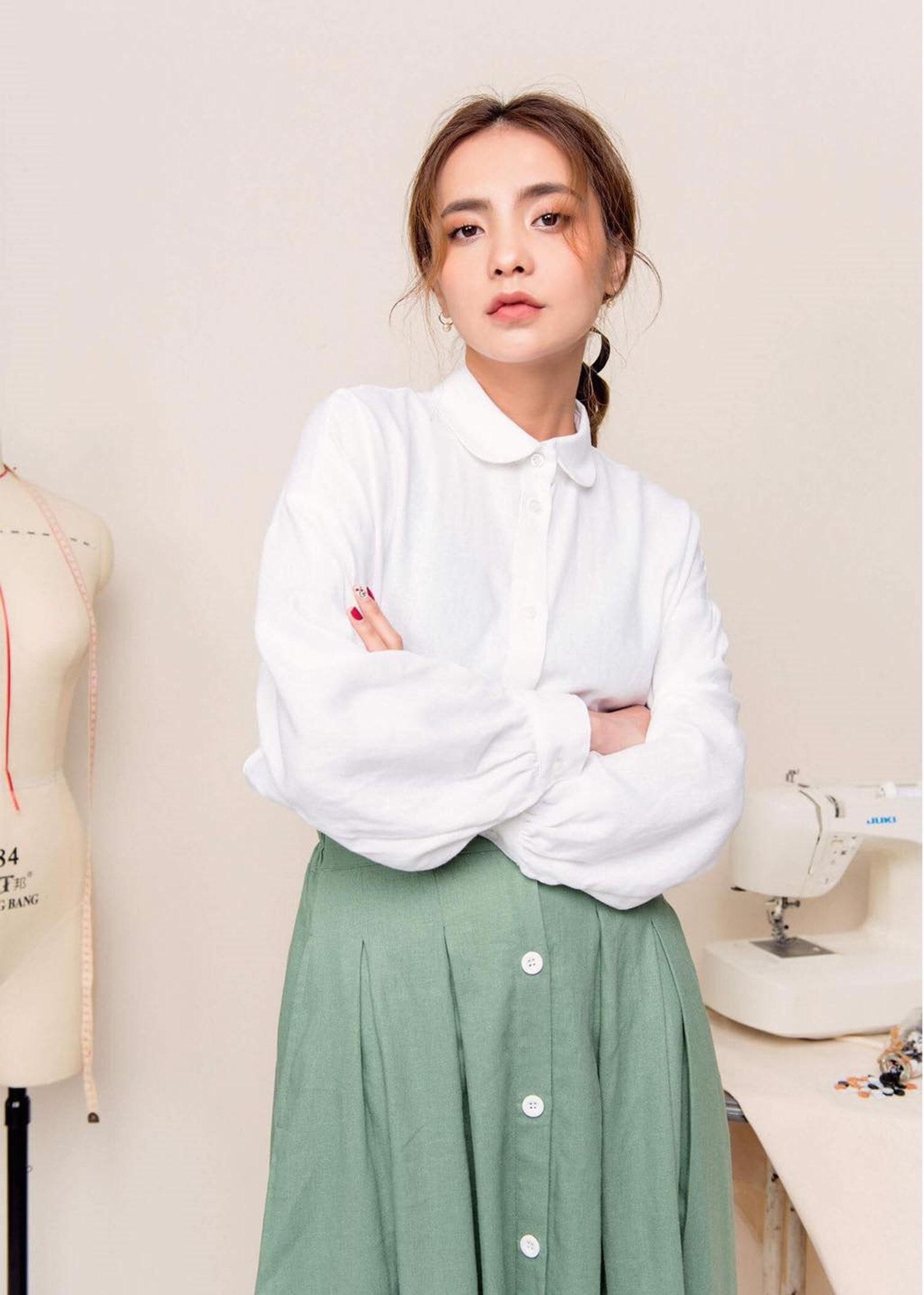 Aline Linen Midi Skirt / Pleated Linen Maxi Skirt / Available Etsy