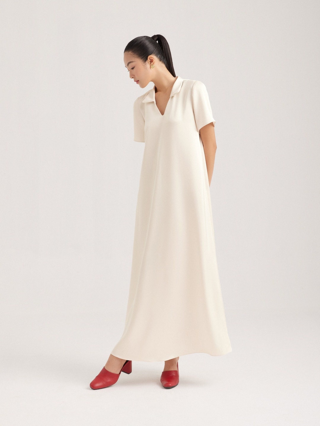 New Loose-Fit Sleeveless Silk Dress
