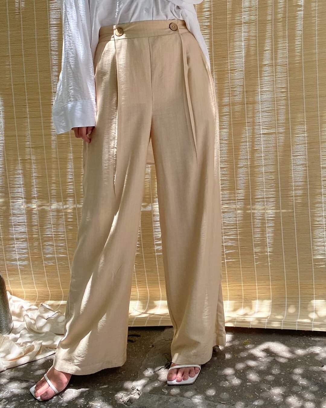 High Waist Linen Pants