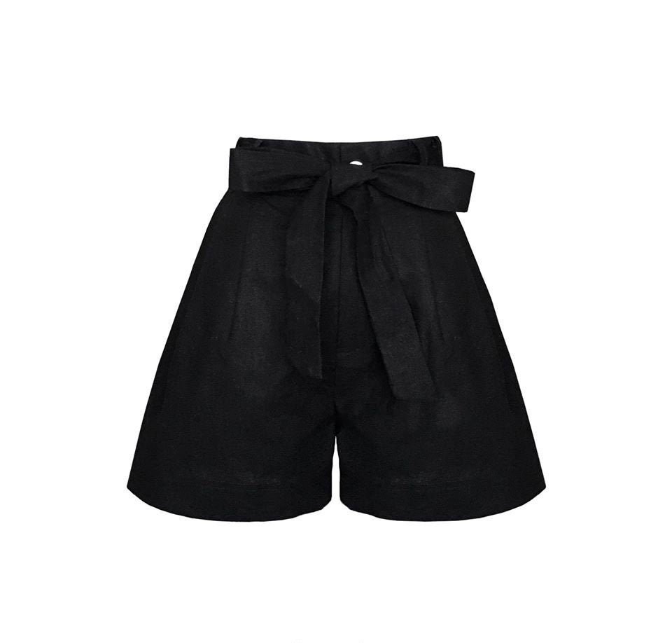 Classic Linen Shorts in Black / Available in 50 Colors - Etsy