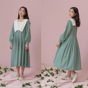 Long Linen Maxi Dress, Loose Fit Linen Dress for Women, Maternity Linen Dress, Plus Size Clothing