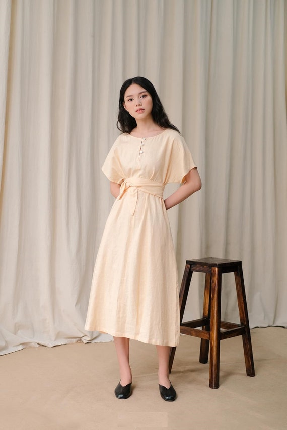 wave line dress Ocean Waves Dress-Blue Extra large