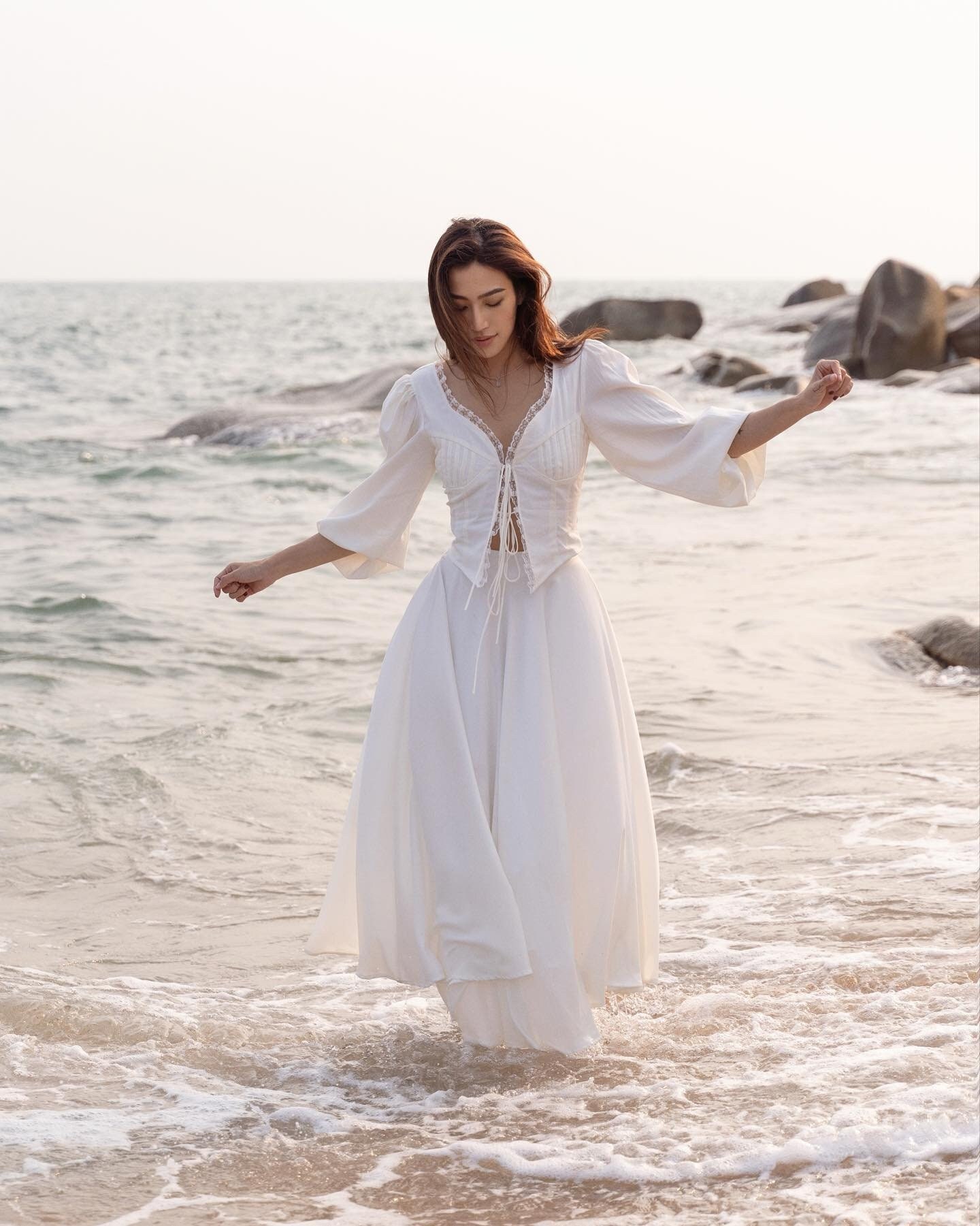 silk Double layered White silk Satin skirt ivory silk skirt midi White skirt Satin skirt Bridal separates Bias cut Skirts for women