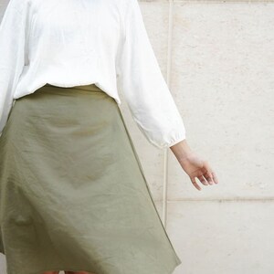 Boat Neckline Long Sleeves Women's Top - Simple Linen Blouse for women - Casual Linen Shirt image 6