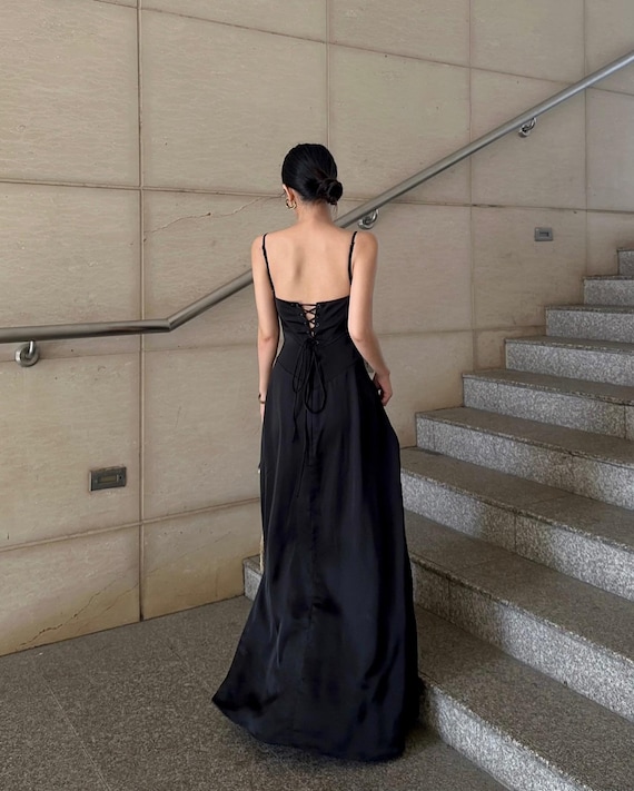 slim fit dress slacks Pact Fit & Flare Crossback Maxi Dress main image 1