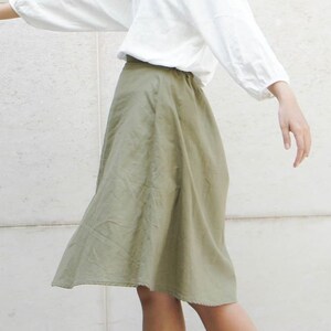 Boat Neckline Long Sleeves Women's Top - Simple Linen Blouse for women - Casual Linen Shirt image 5