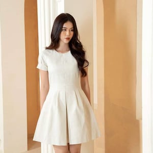 Linen Jumpsuit - Women Linen Romper - Natural Linen Playsuit