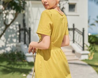 knee length dresses for ladies Yumi Kim | Riley Linen Dress | Xs main image 0