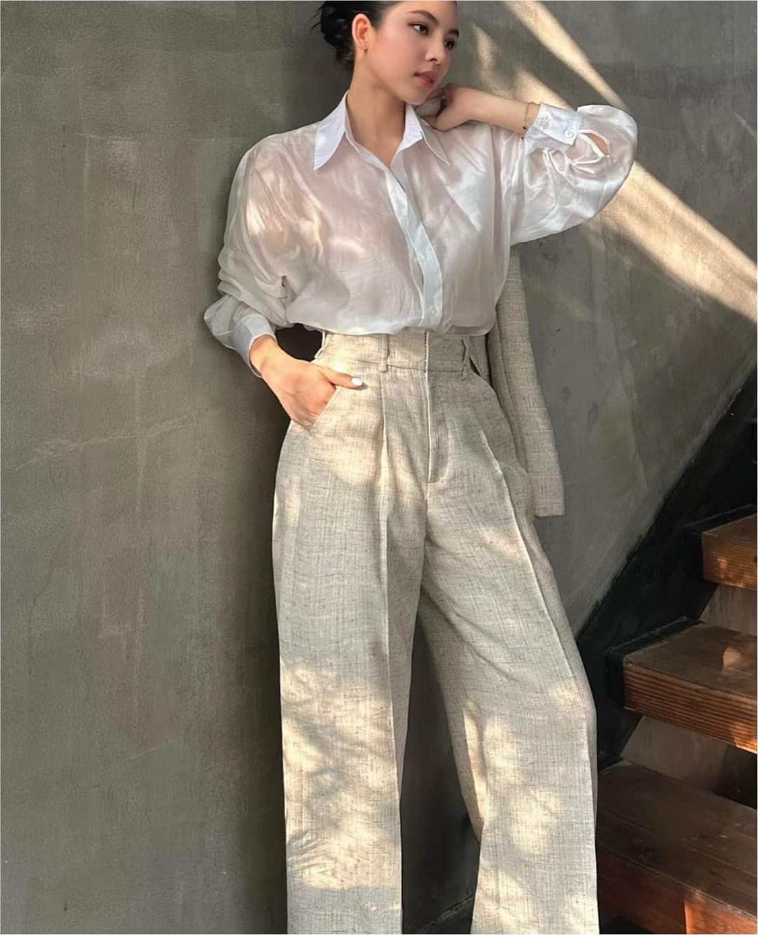 High Waist Linen Pants