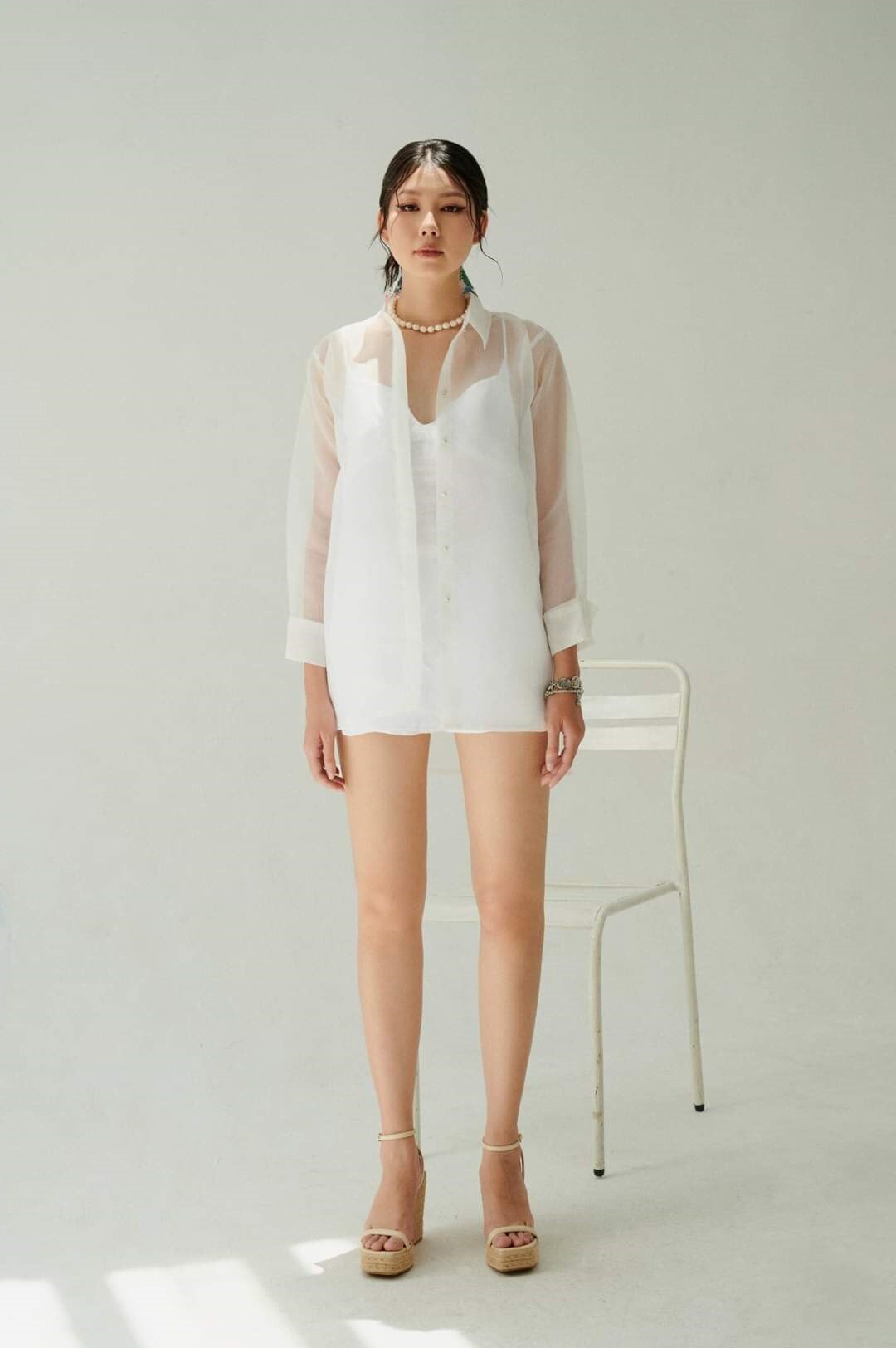 sheer blouse with camisole