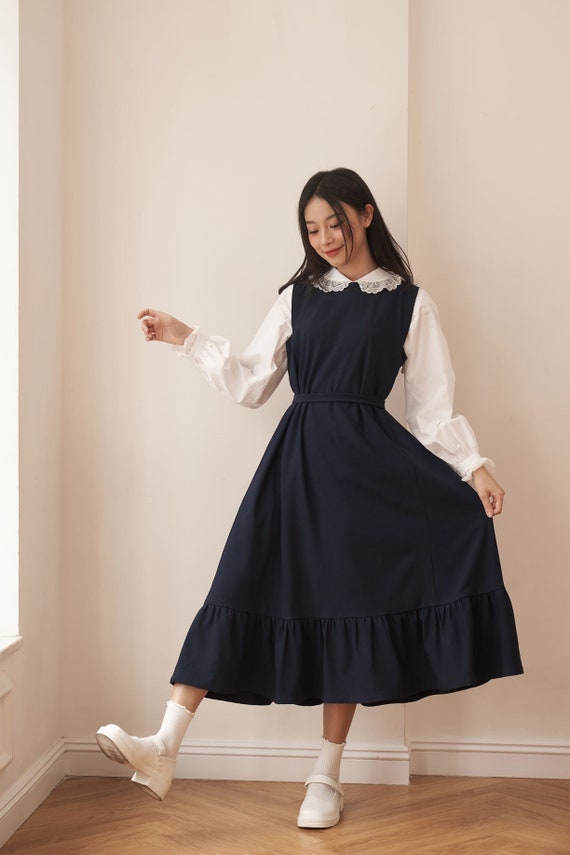 princess polly baby blue dress womens elegant fit a line midi dress boat neck three main image 0