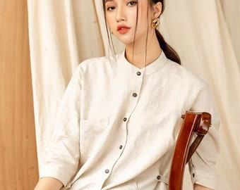 Linen Top Linen Blouse