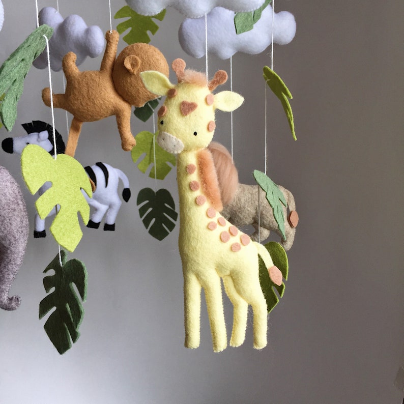 Safari Baby Mobile Crib Mobile Cot Mobile Safari Nursery Etsy