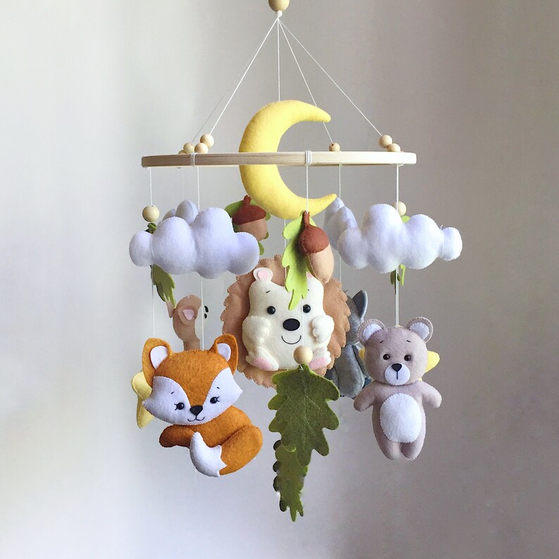 Woodland Baby mobile Animals mobile Forest baby mobile Etsy