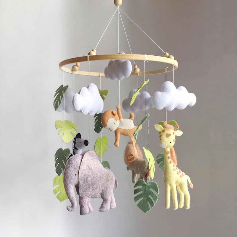 Safari Baby Mobile Crib Mobile Cot Mobile Safari Nursery Etsy