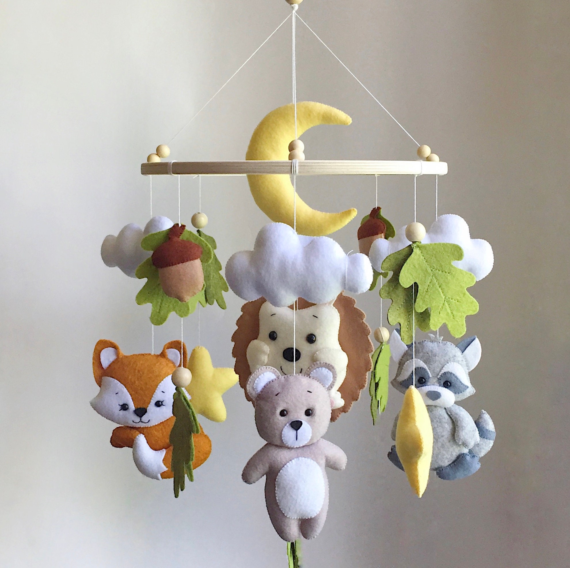 Woodland Baby mobile Animals mobile Forest baby mobile Etsy