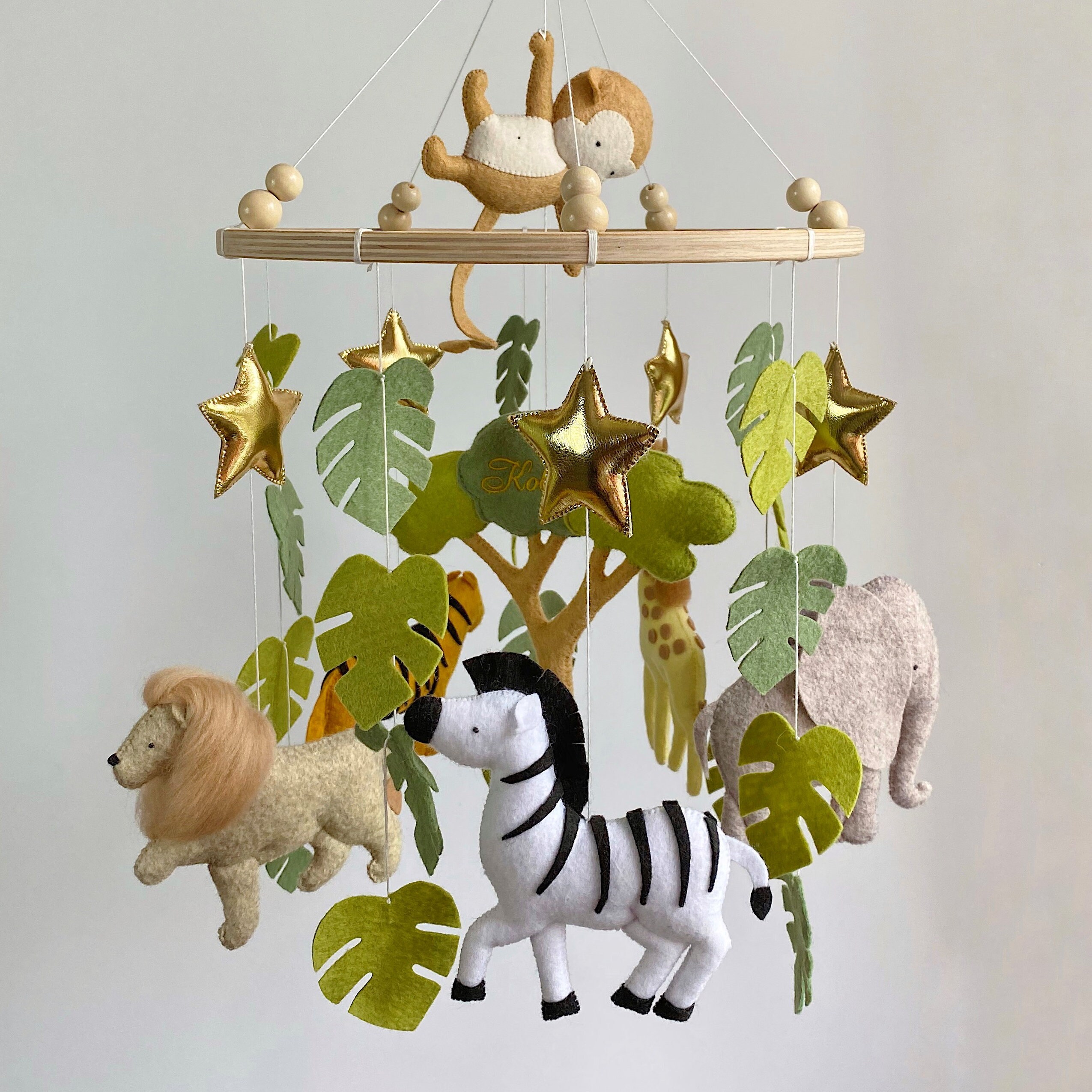 Safari Baby Mobile personalized Crib Mobile Safari Nursery Etsy