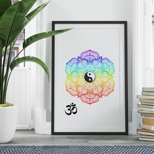 Chakra Mandala Poster | Printable wall art for your home, office, or studio | Spiritual home decor