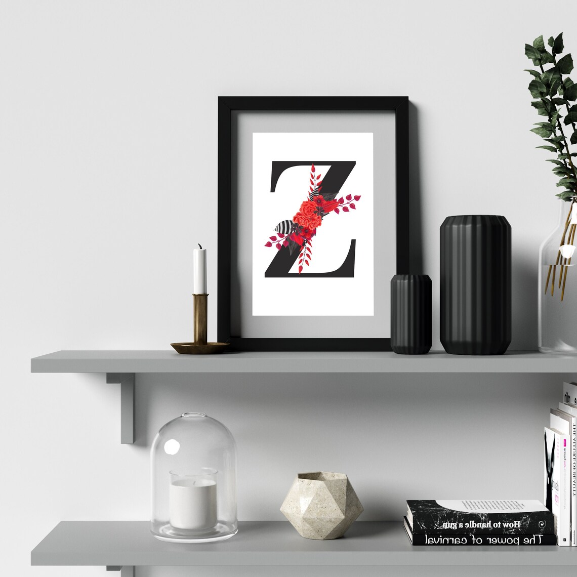Letter Z Printable Wall Art Digital Download Initial Z  Etsy