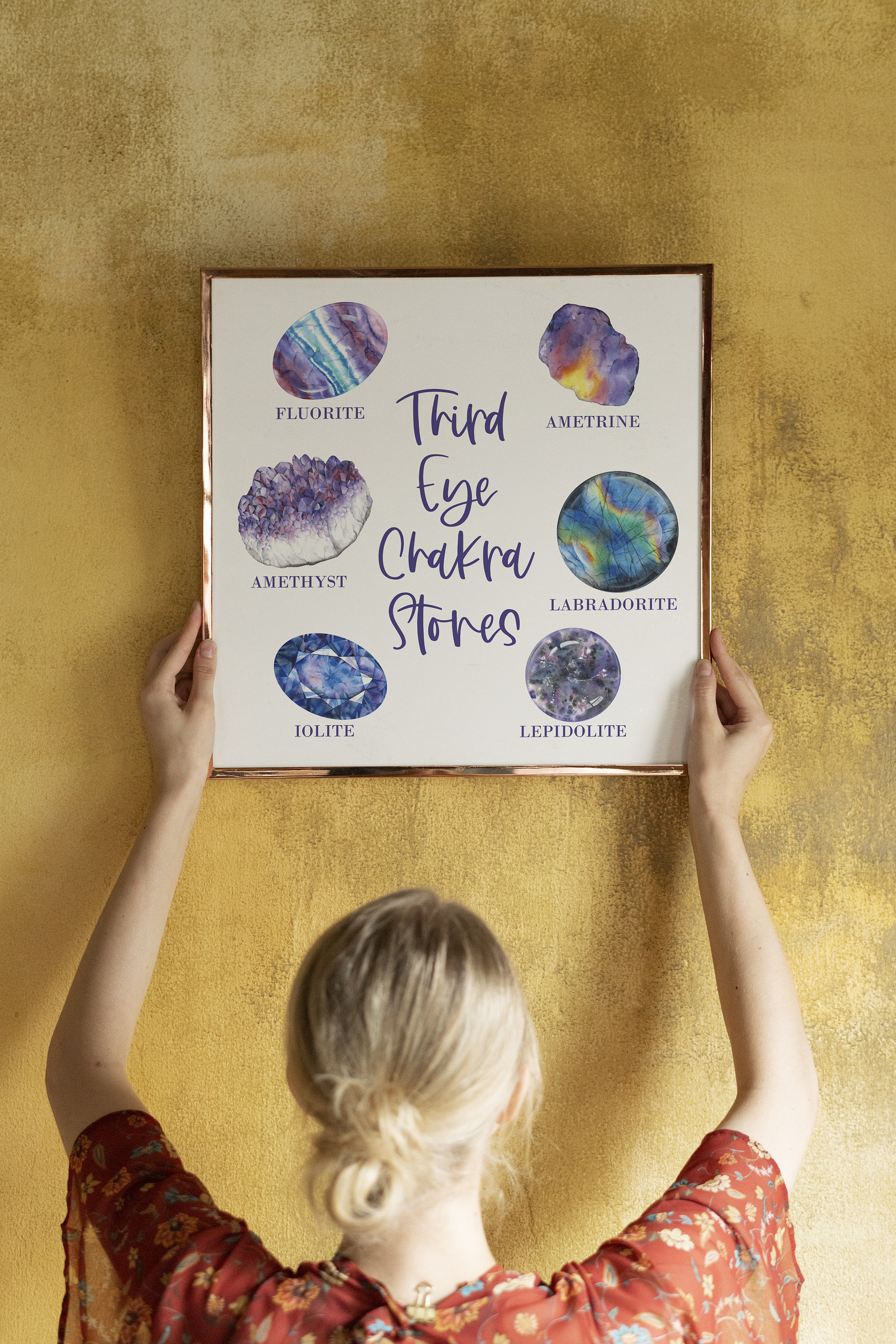Third Eye Chakra Stones Chart | This Printable Poster Shows Several ...