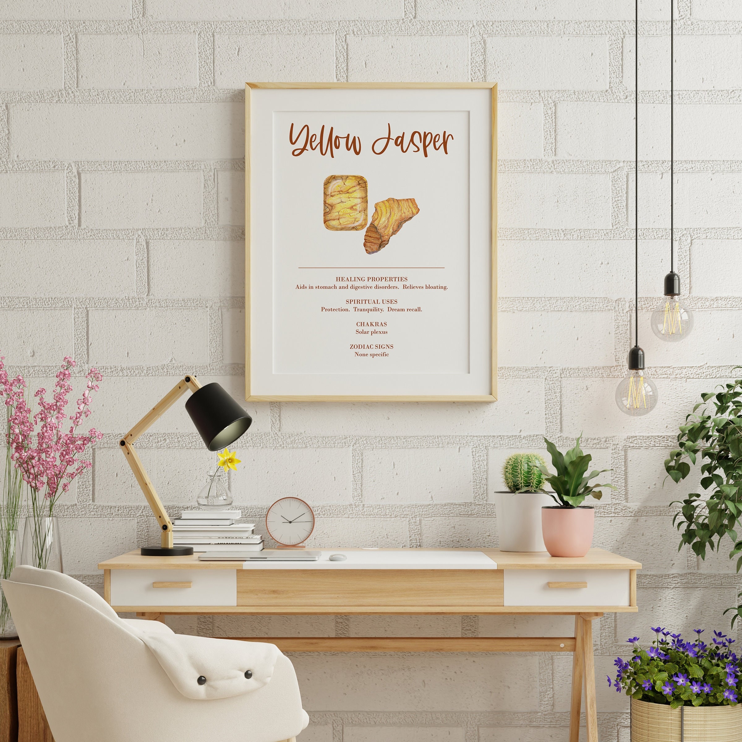 Yellow Jasper Crystal Print | Printable, Lists Healing Properties
