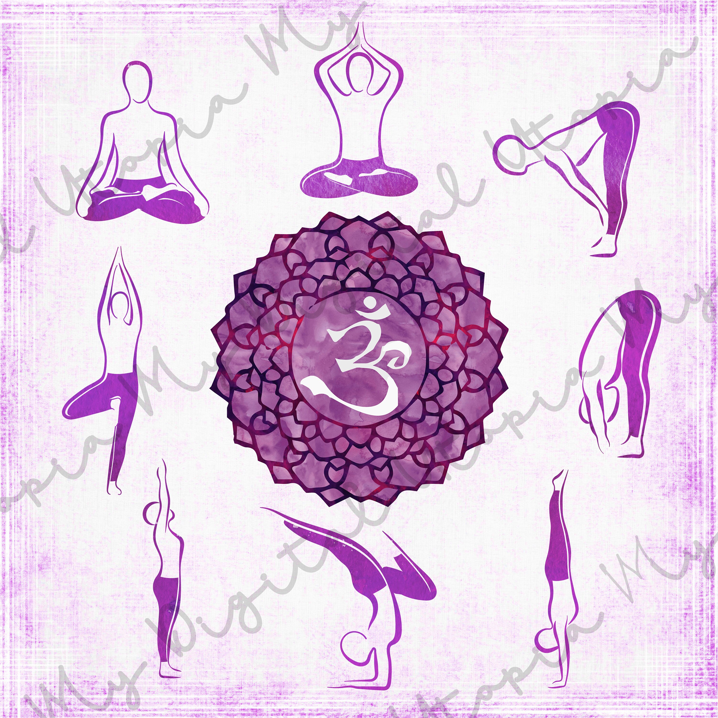 Crown Chakra Yoga Poses Poster This Printable Poster Shows Etsy Crown chakra yoga poses poster this printable poster shows etsy