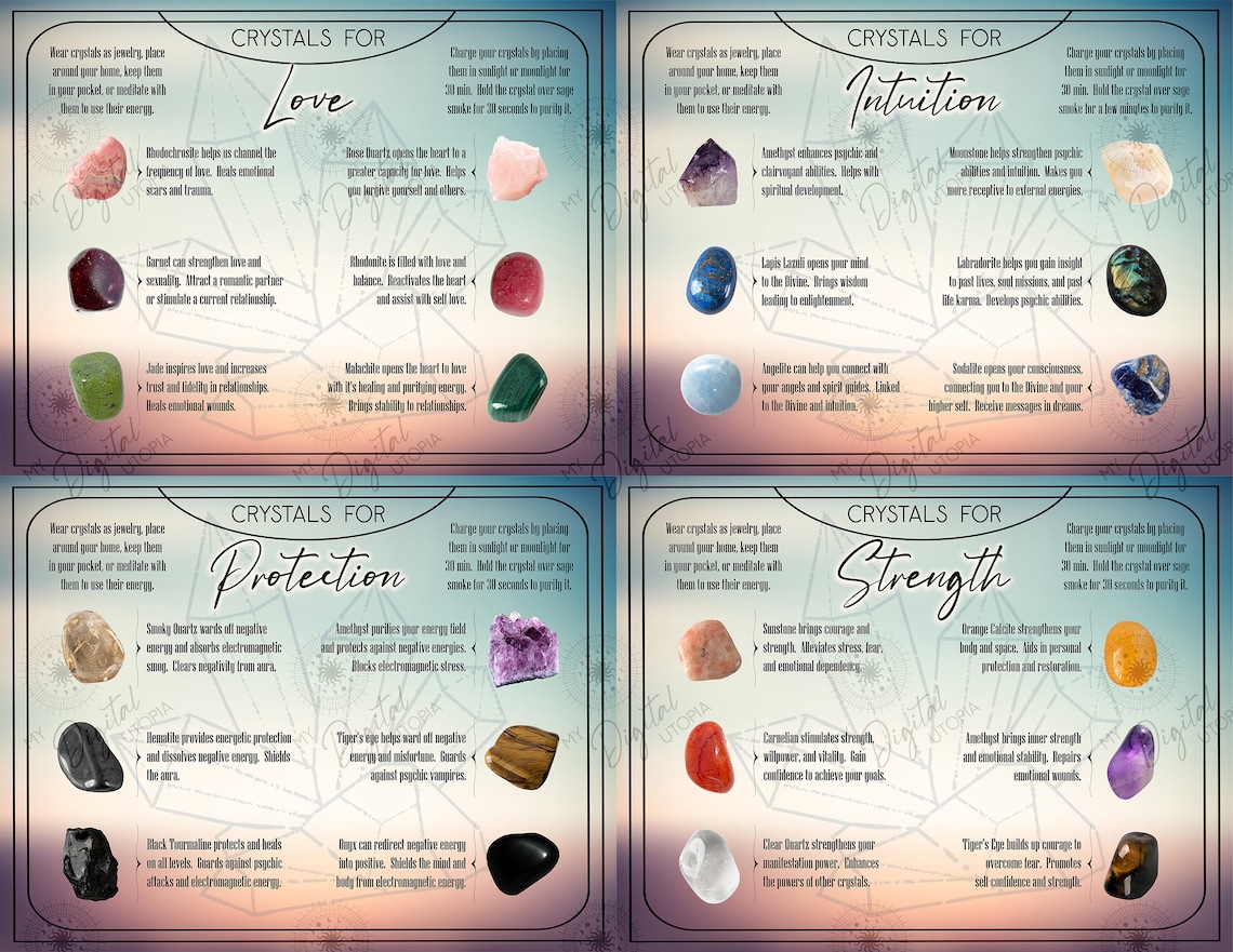 Printable Crystal Meaning Cards Crystal Meanings Charts Printable Vrogue