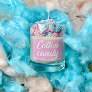 Cotton Candy hand poured whipped top soy wax candle