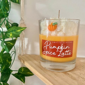 Pumpkin Spice Latte hand poured soy wax whipped candle