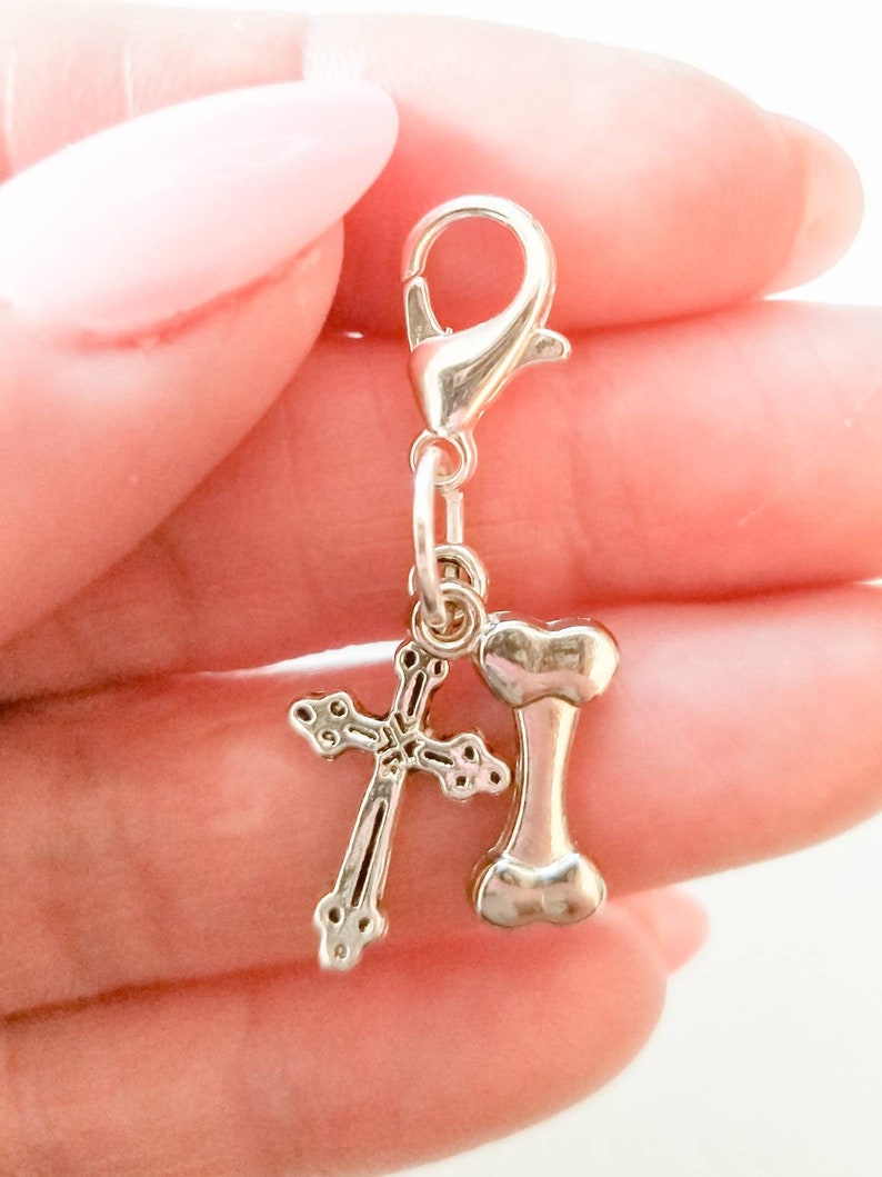 Cross & bone blessing charms dog collar leash furbaby dog Etsy