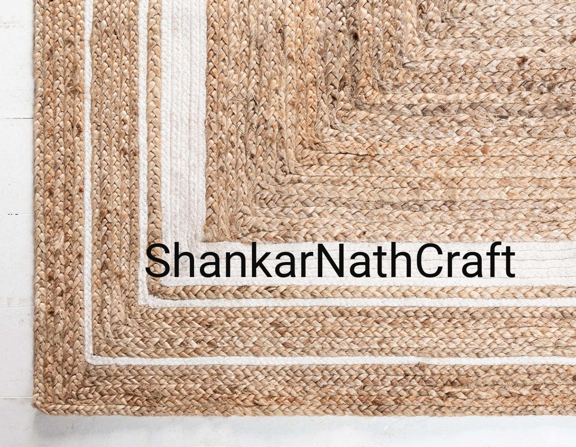 6x9, 8x10, 9x12, 10x14 off White Jute Rug, Natural Jute Rug, Eco