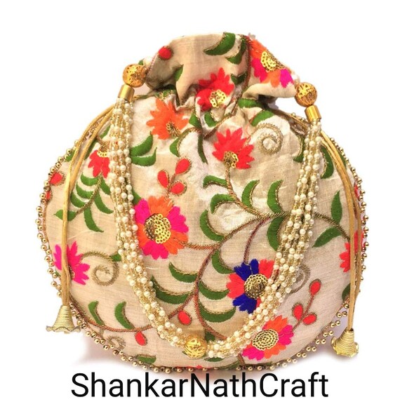 Lot Of 150 Indian Handmade Women/'s Embroidered Clutch Purse Potli Bag Pouch Drawstring Bag Wedding Favor Return Gift For Guests Free Ship