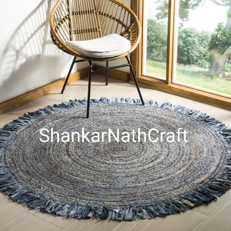 Jute Rug,, Braided Rag Rug, Natural Jute Rug, Indian Handmade Hand Woven Rug, Sisal Rug, Home