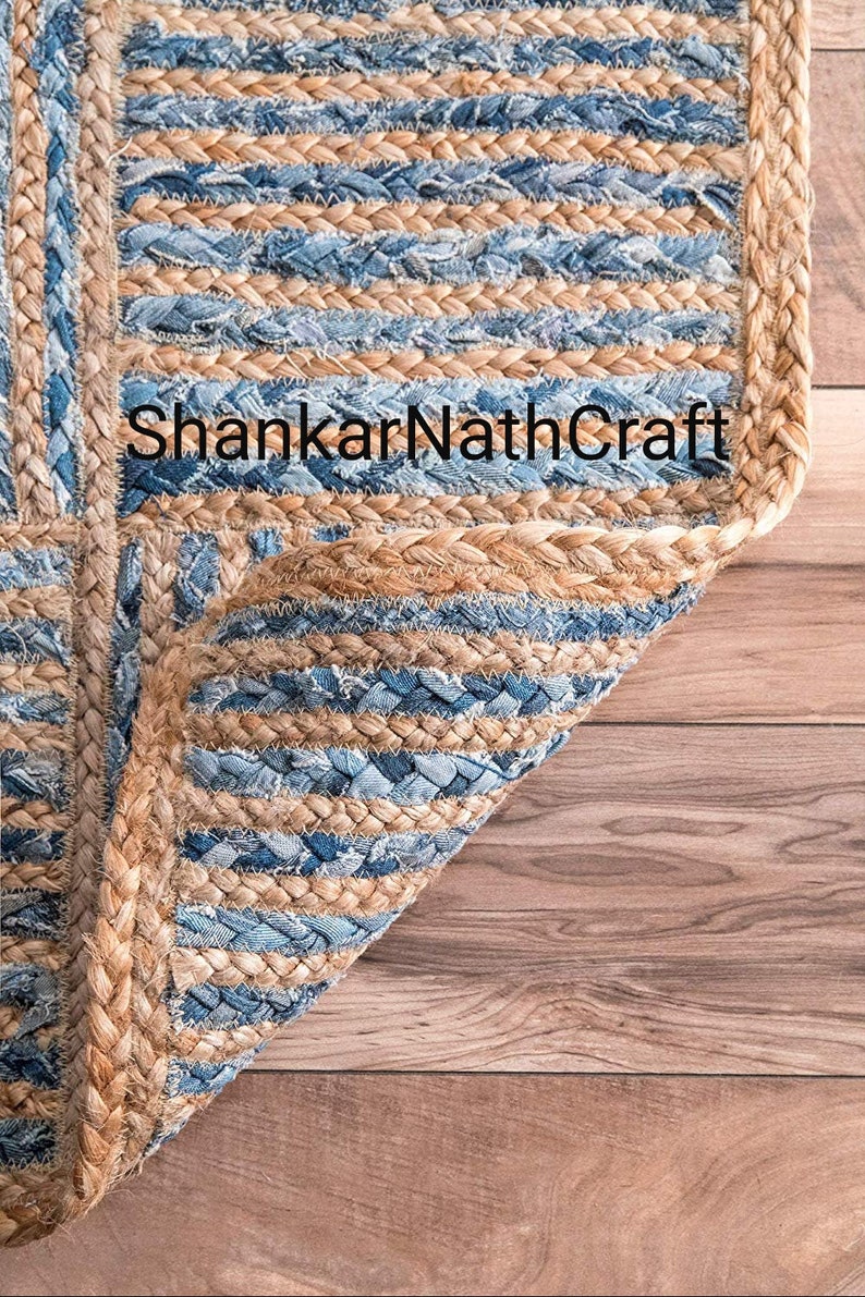 Jute rug 4x6 Farm house Area rug Natural boho rug Living Etsy