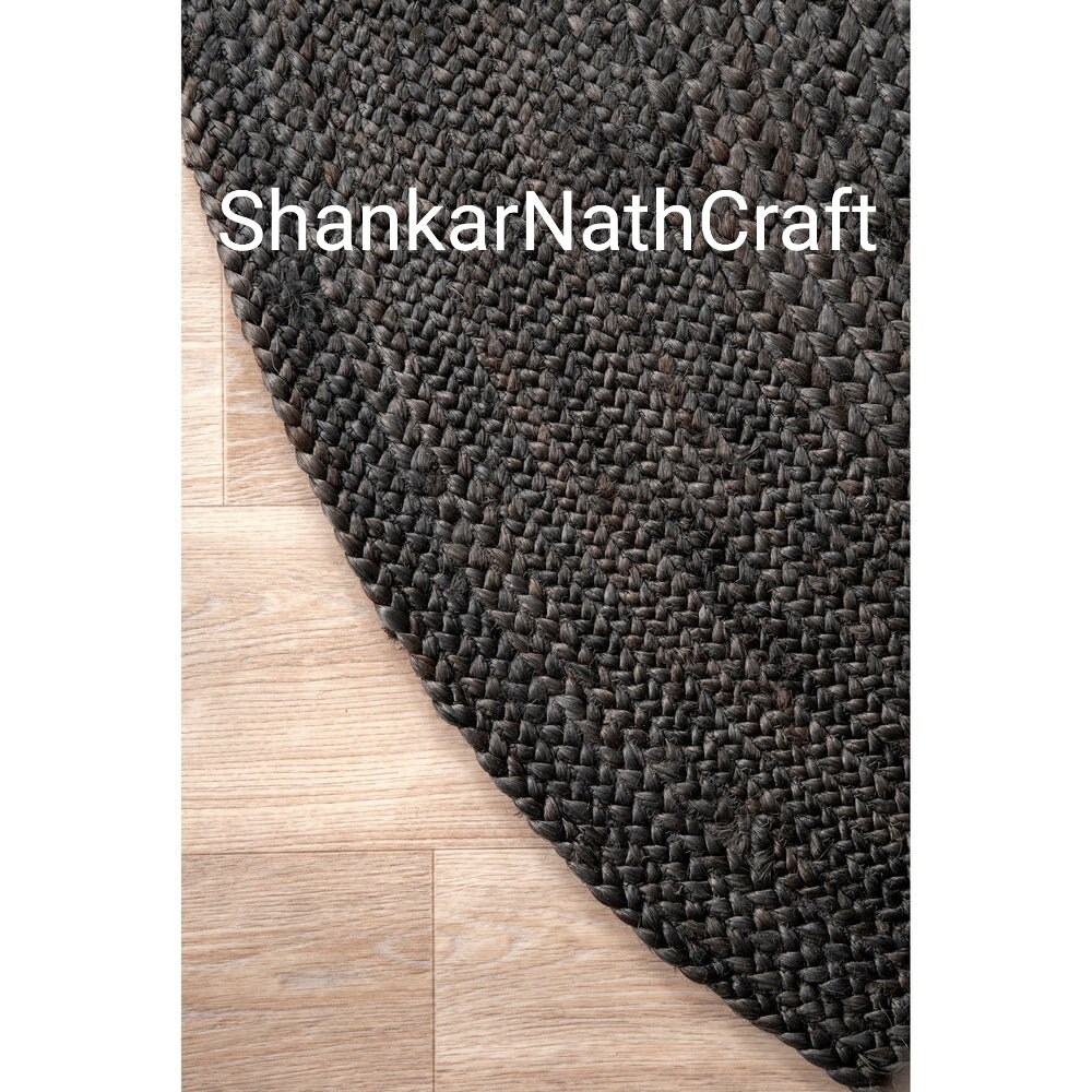 Home Decor Natural Jute Colorful Round Jute Rug for Floor and - Etsy