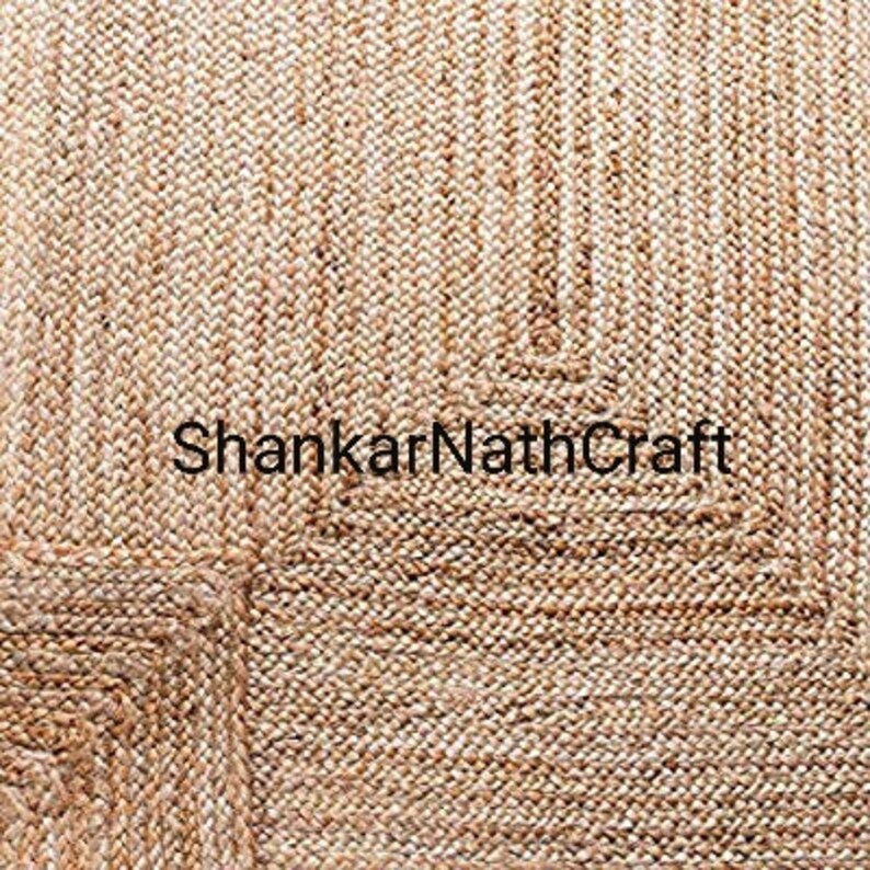 5x7 Natural Jute Rug. Indian Braided Floor Decorative Rug Etsy