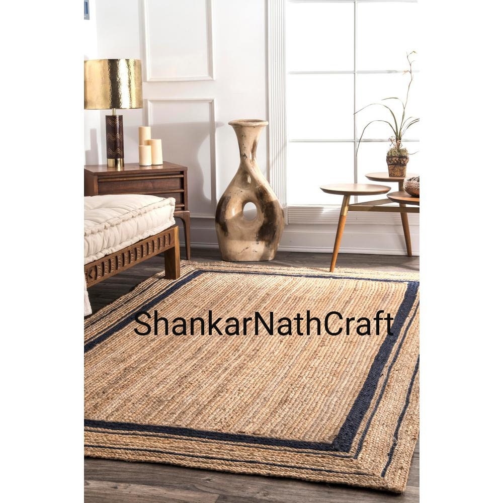 Natürlicher Juteteppich. Natürlicher Teppich. Jute Handgewebt | Etsy