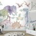 josieraven23 reviewed Big Dinosaur Wallsticker Set for kids, Watercolor Dinosaur Sticker Set, Aquarell, Wall Decal, nursery, Peel and stick