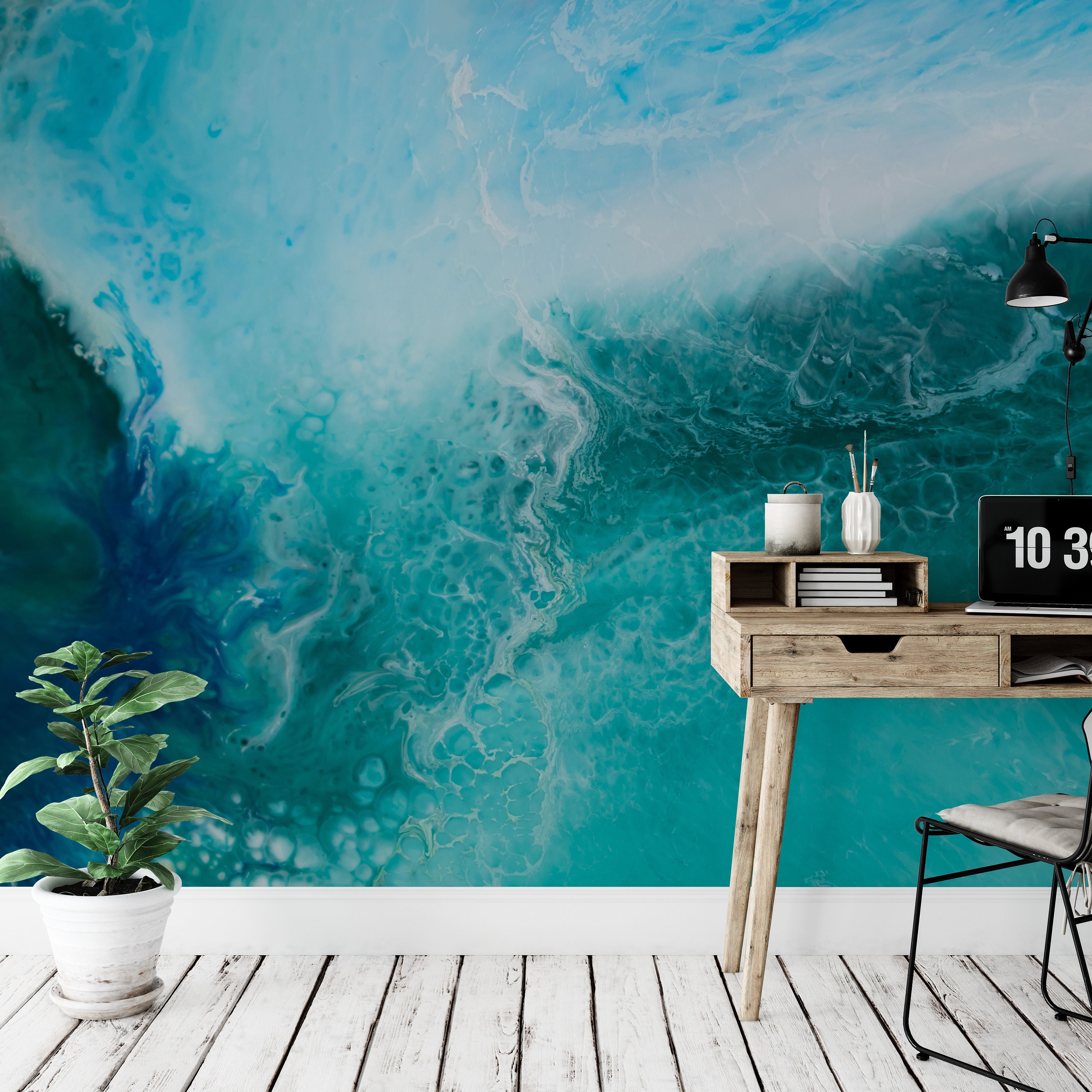 Art Blue Ocean Wave Mural Sea From Above Wallpaper - Etsy UK Art Blue Ocean Wave Mural Sea From Above Wallpaper - Etsy UK
