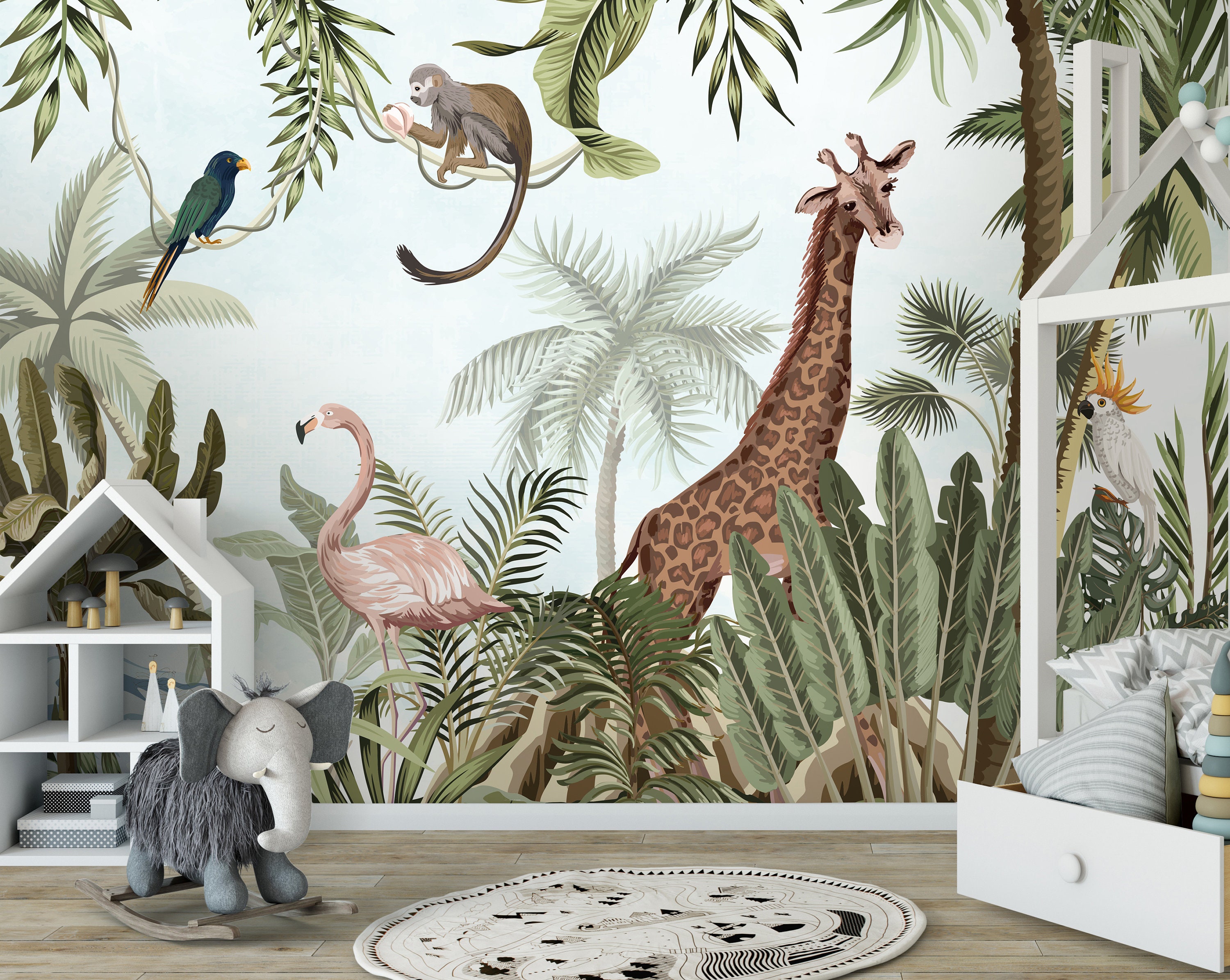Safari Wallpaper - Etsy UK Safari Wallpaper - Etsy UK