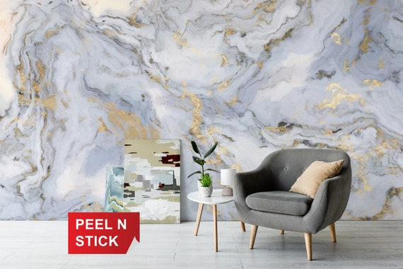 Peel and Stick Removable Pattern Wall Mural Self Adhesive Wallpaper Marble Stone Living Room Wall Art Marble Textured Wallpaper