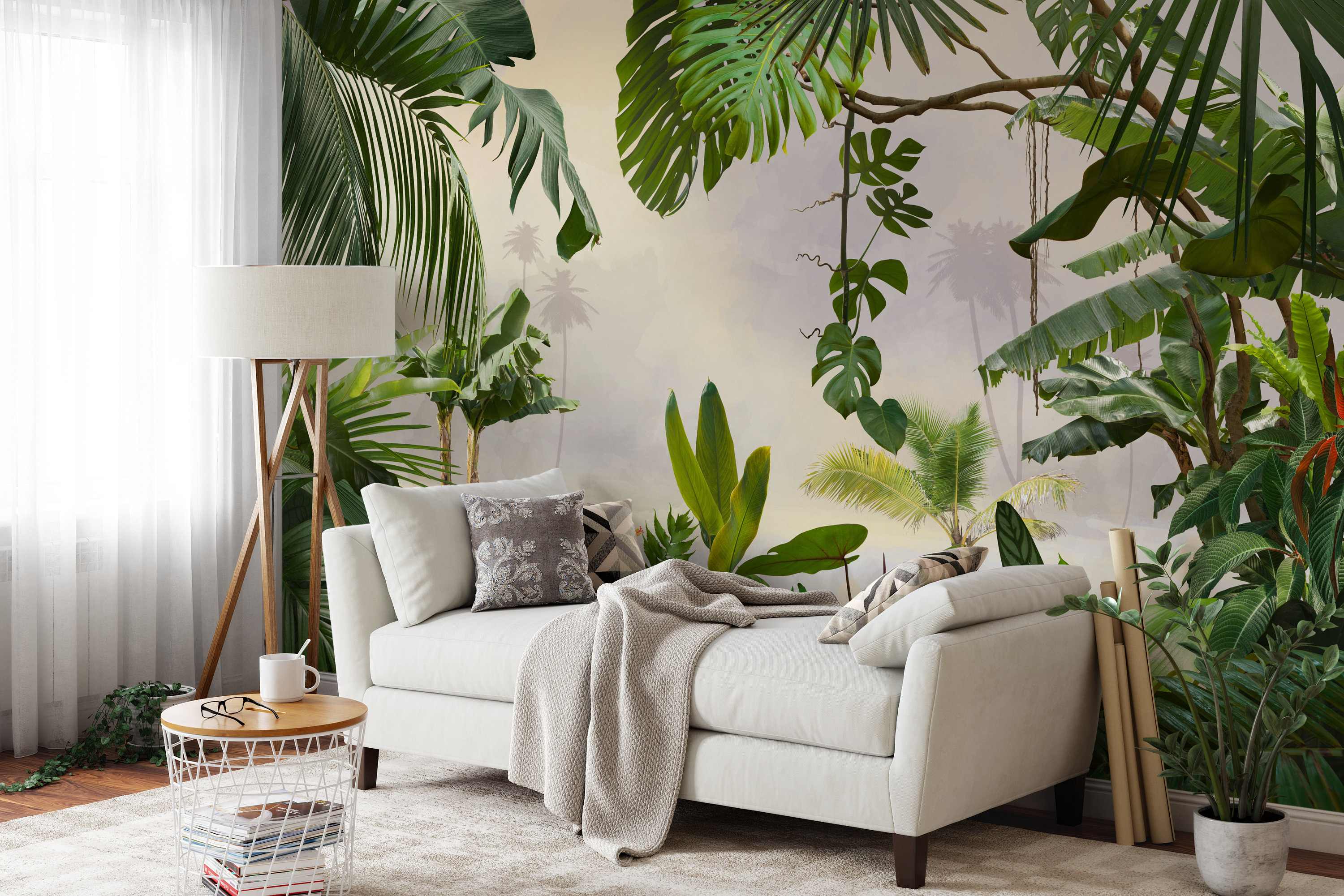 10 Best Tropical Removable Wallpapers  Palm Leaf Temporary Wallpaper