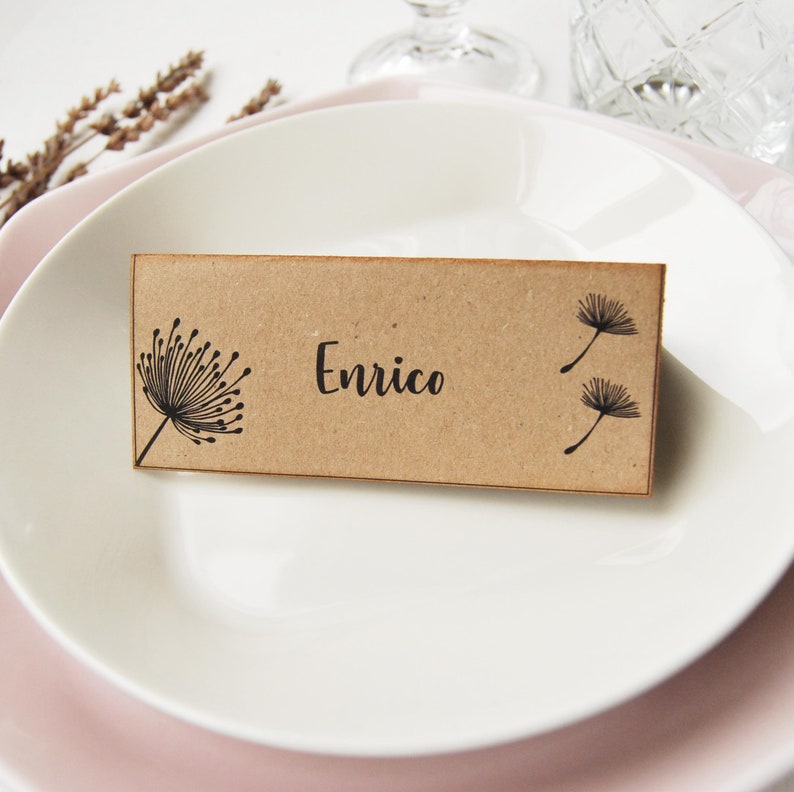 Handmade wedding name plate with recycled paper handmade name Etsy