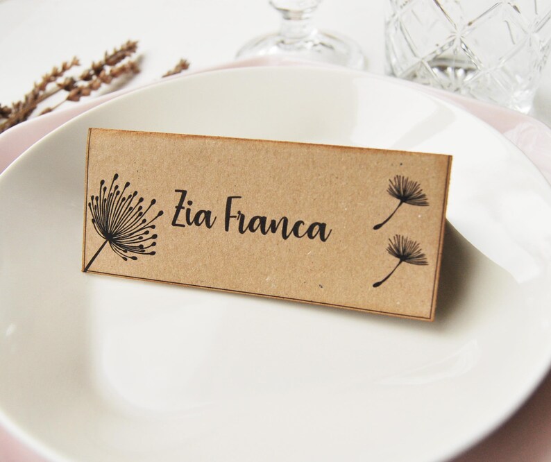Handmade wedding name plate with recycled paper handmade name Etsy