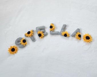 Felt Name Garland, Felt Letter Garland,  Personalized Name Garland. Name Banner. Felt Banner. Felt Name