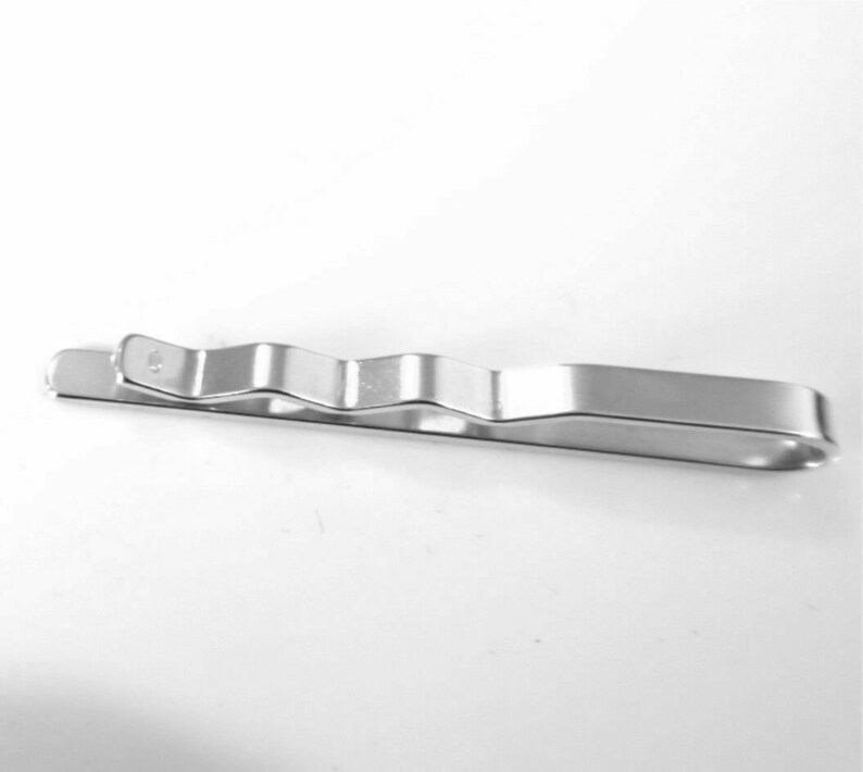 Solid 925 Sterling Silver Tie Slide Tie Bar Tie Clip Etsy