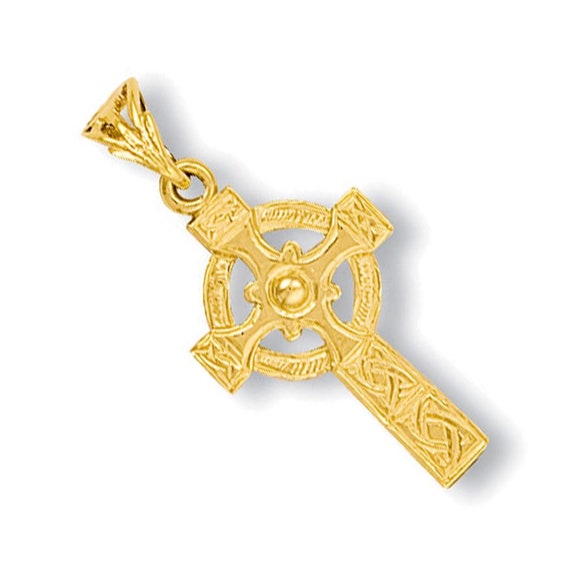 9ct Gold Celtic Cross Pendant 