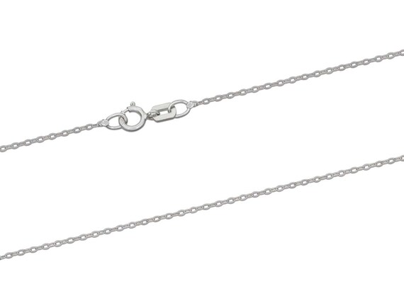 750 Solid 18ct White Gold Cable Chain 