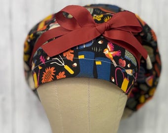 Harvest Gardener euro style minimalist scrub cap with cord lock and cinch ties