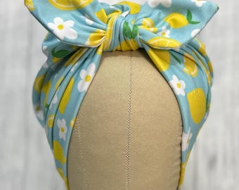 Rosie Riv Easy Peasy stretch scrub cap, stretchy scrub hat for long short or no  hair fashion turban rockabilly head wrap chemo cap